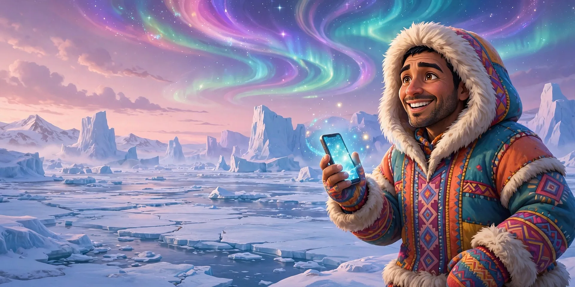 Even at the top of the world, a smile travels far.